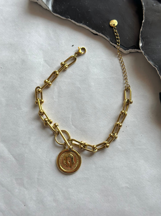 Tiffany X Coin Bracelet