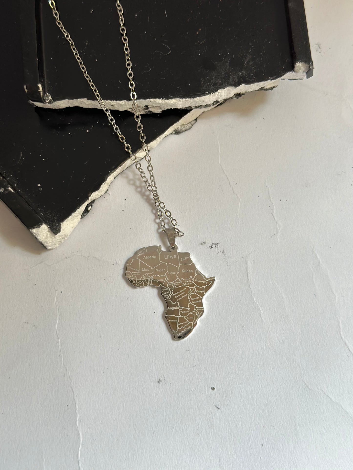 Africa Map Necklace