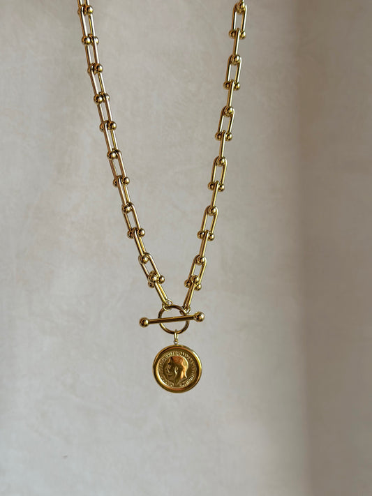 Tiffany X Coin Necklace