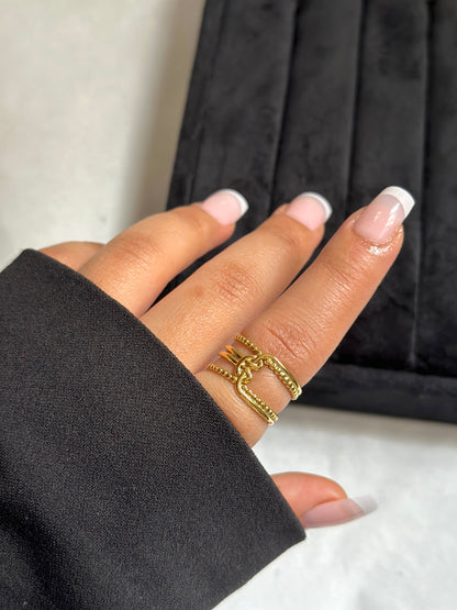 Connected Gold Ring