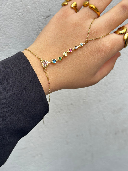 Pink Heart Handchain