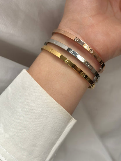 Thin cartier bracelets set