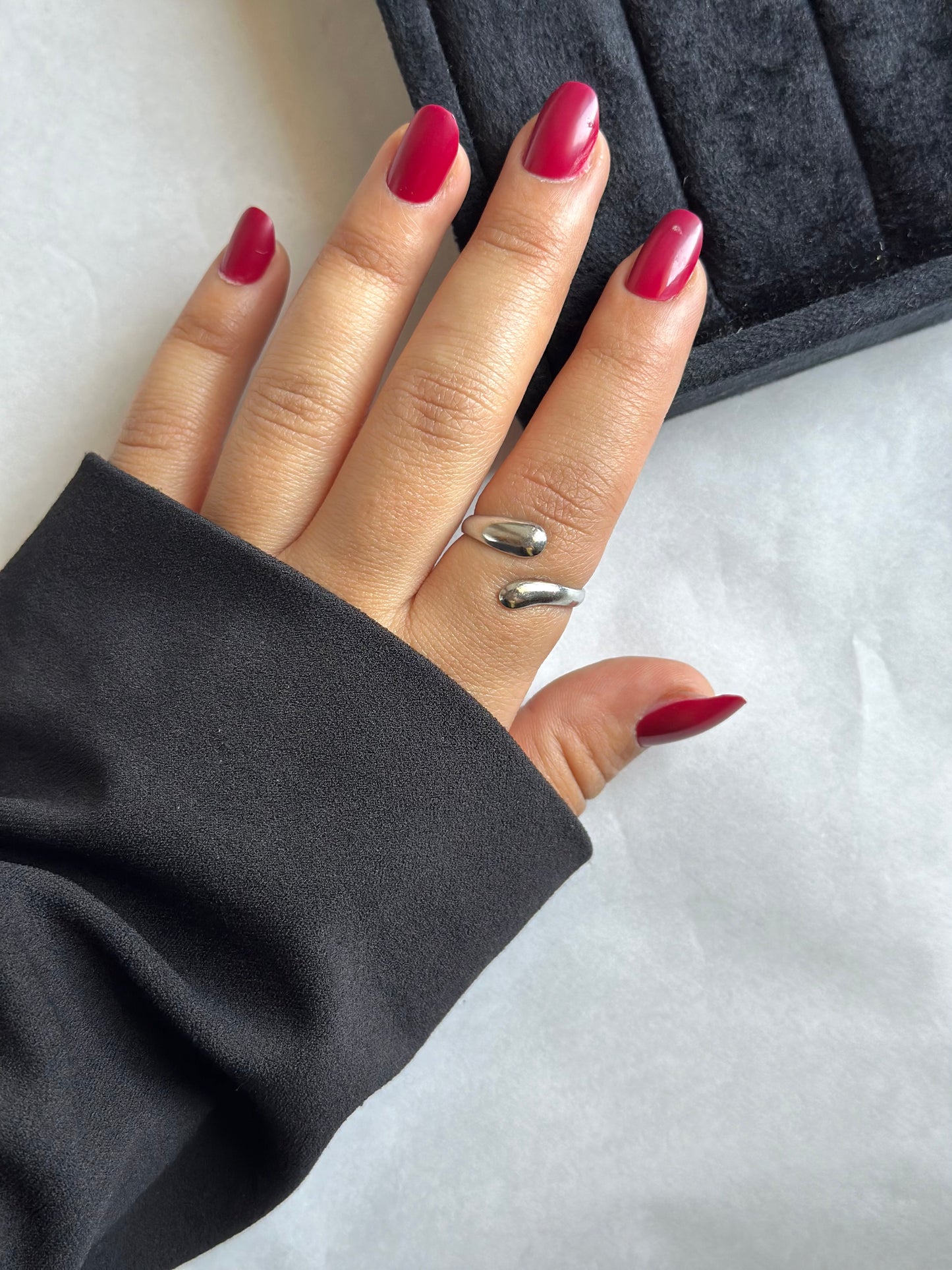 Water Drop Silver Ring