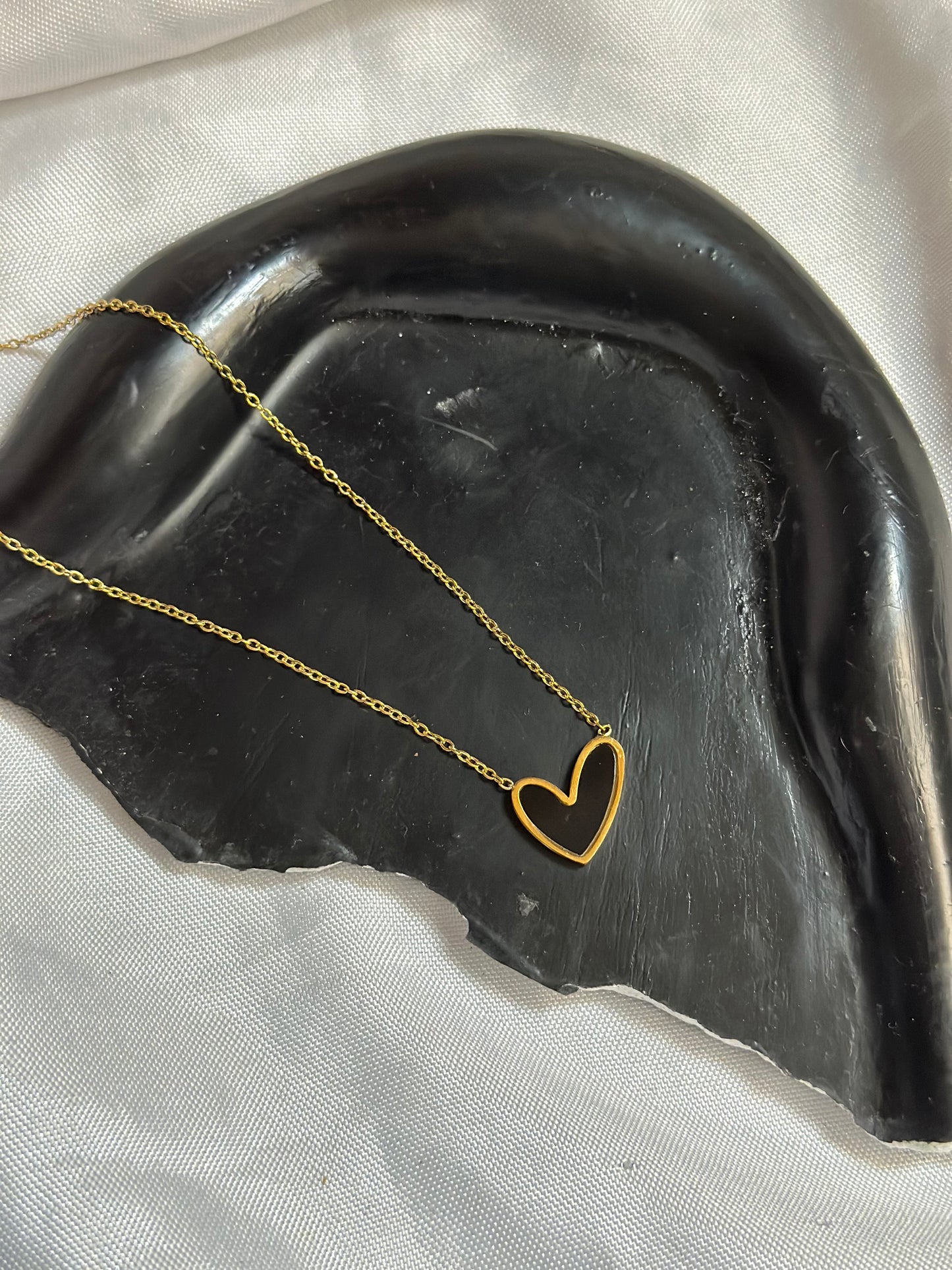 Black Heart Necklace