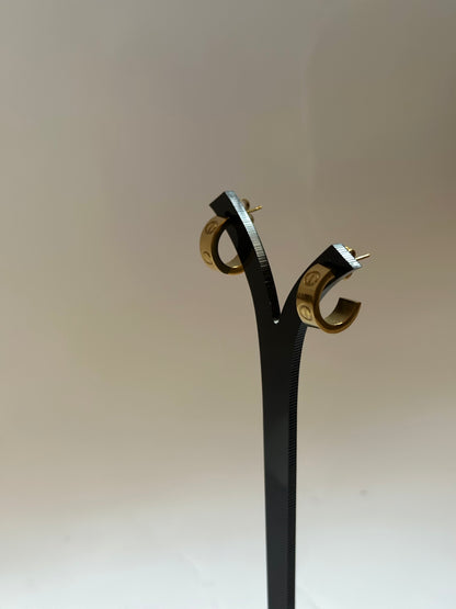 Gold cartier earrings
