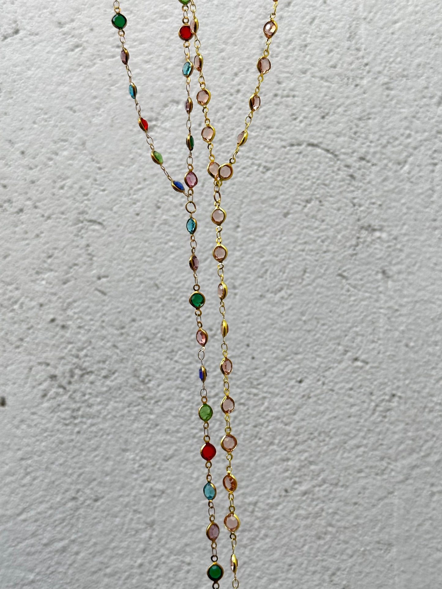 Circles Colored Drop Necklace