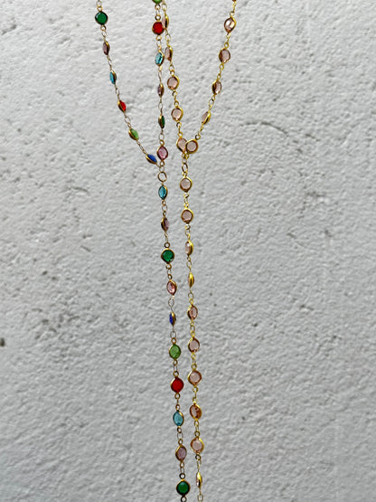 Circles Colored Drop Necklace