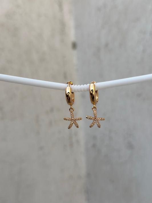 Starfish Drop Hoop