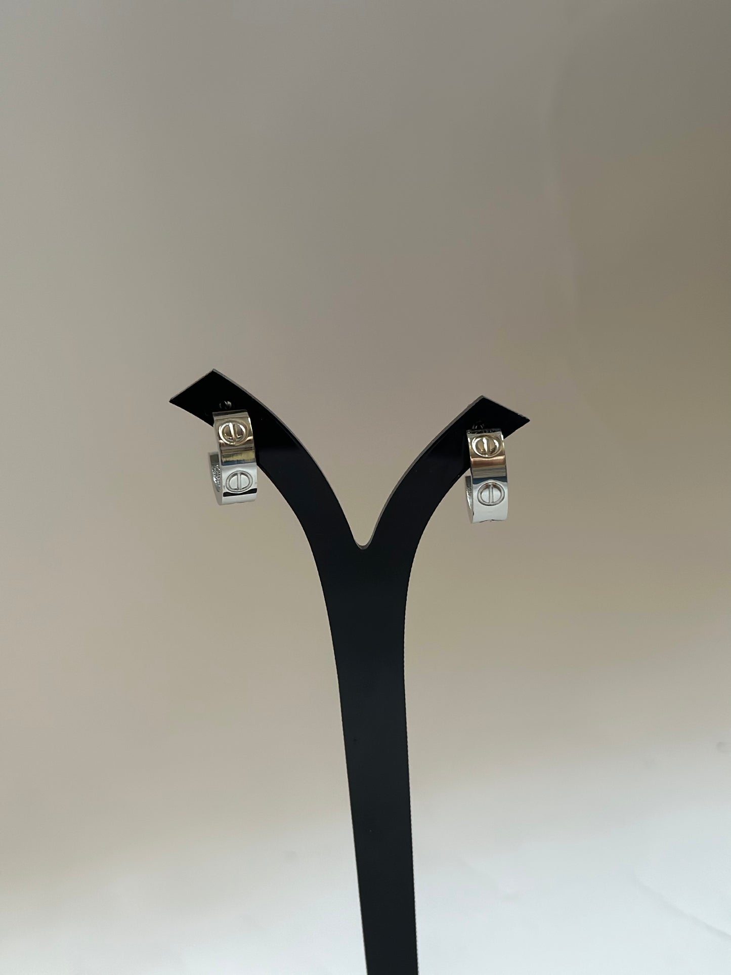 Silver cartier earrings