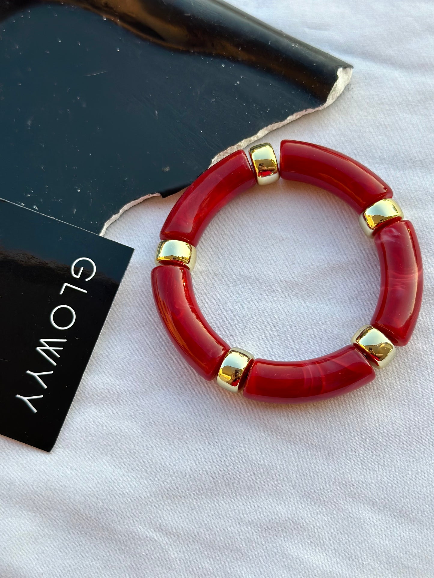Red Acrylic Bambo Bangle