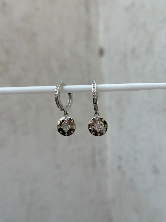 Bosla Silver Drop Hoop