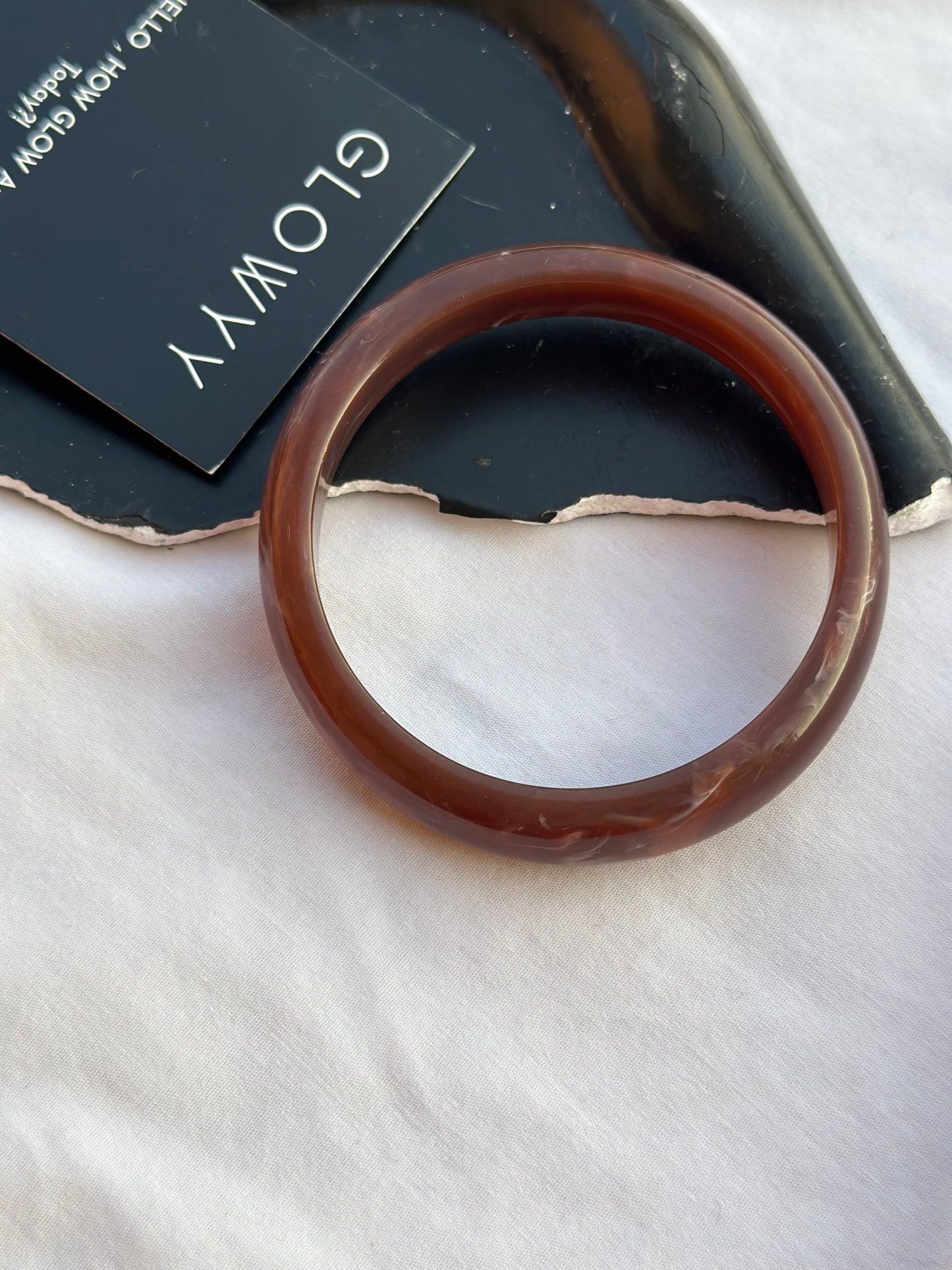 Brownie Circle Acrylic Bangle