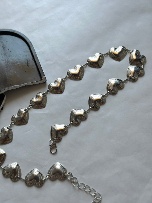 Heart silver Belt