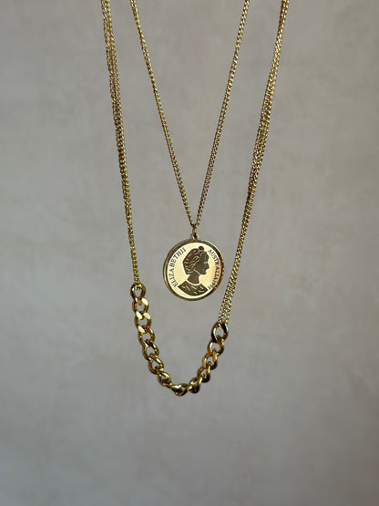 Two Layers Coin Necklace
