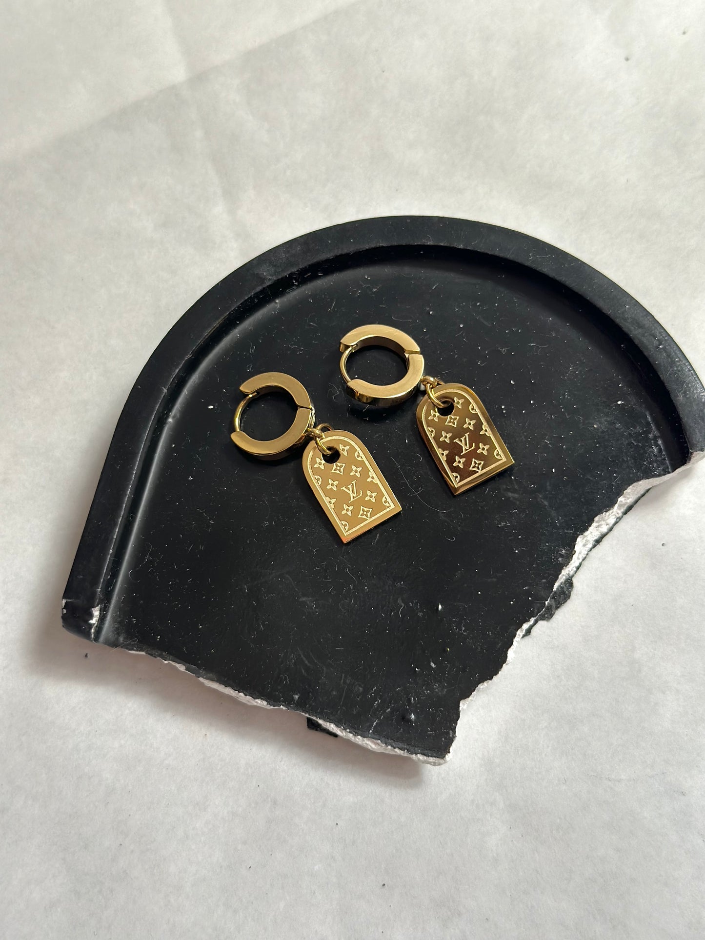 Double sided LV earrings