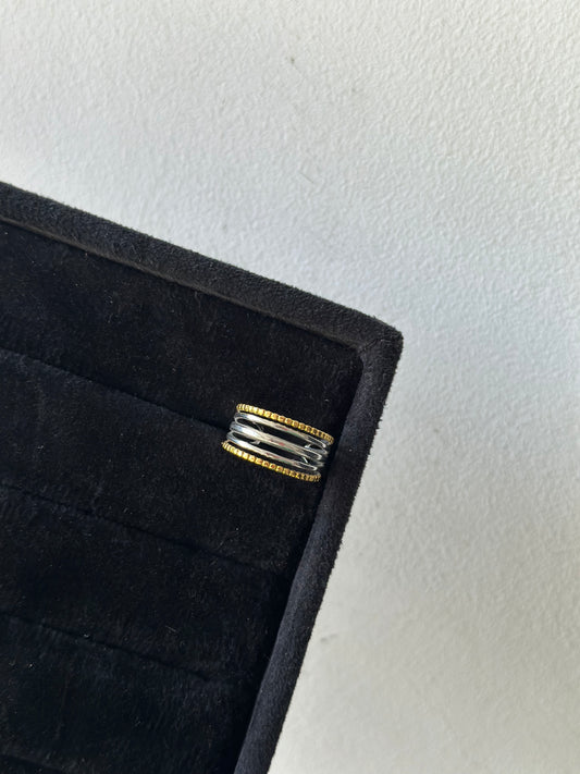 Lines Silver x Gold Ring