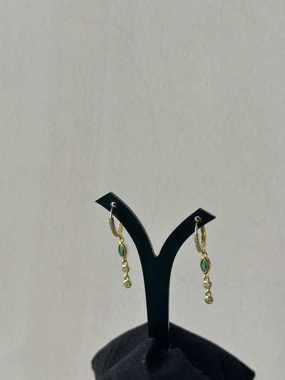 Green Drop Earrings