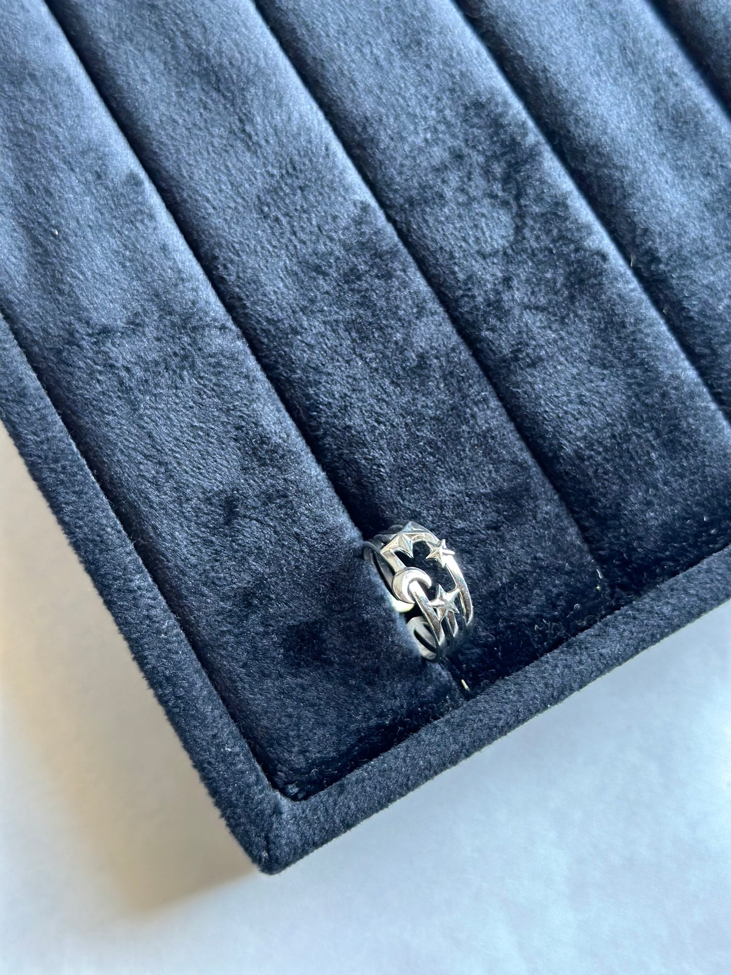 Star Moon Silver Ring