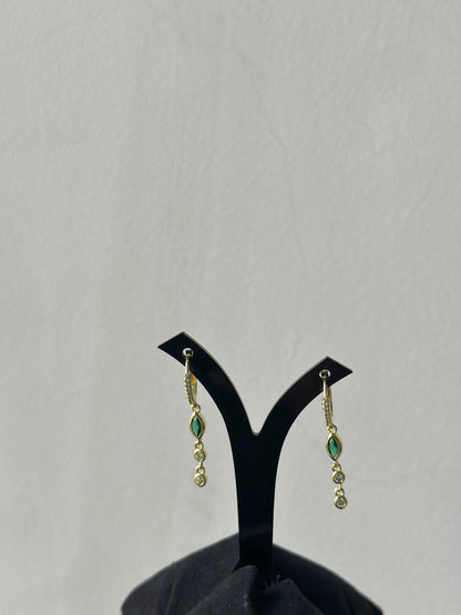 Green Drop Earrings