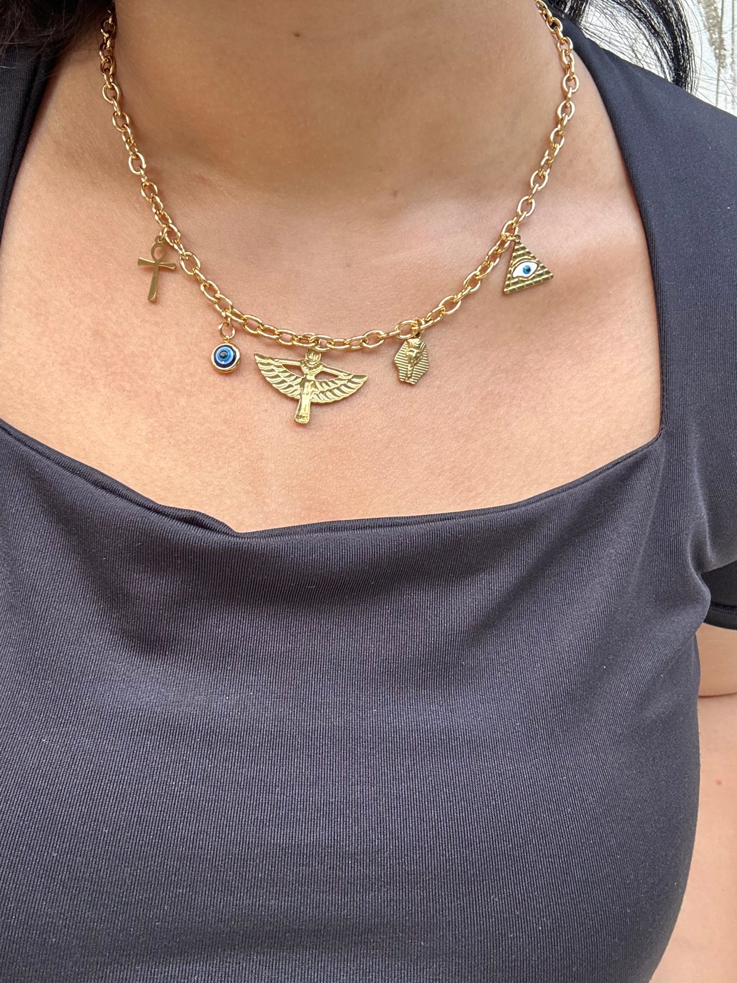 Pyramids Charms Necklace