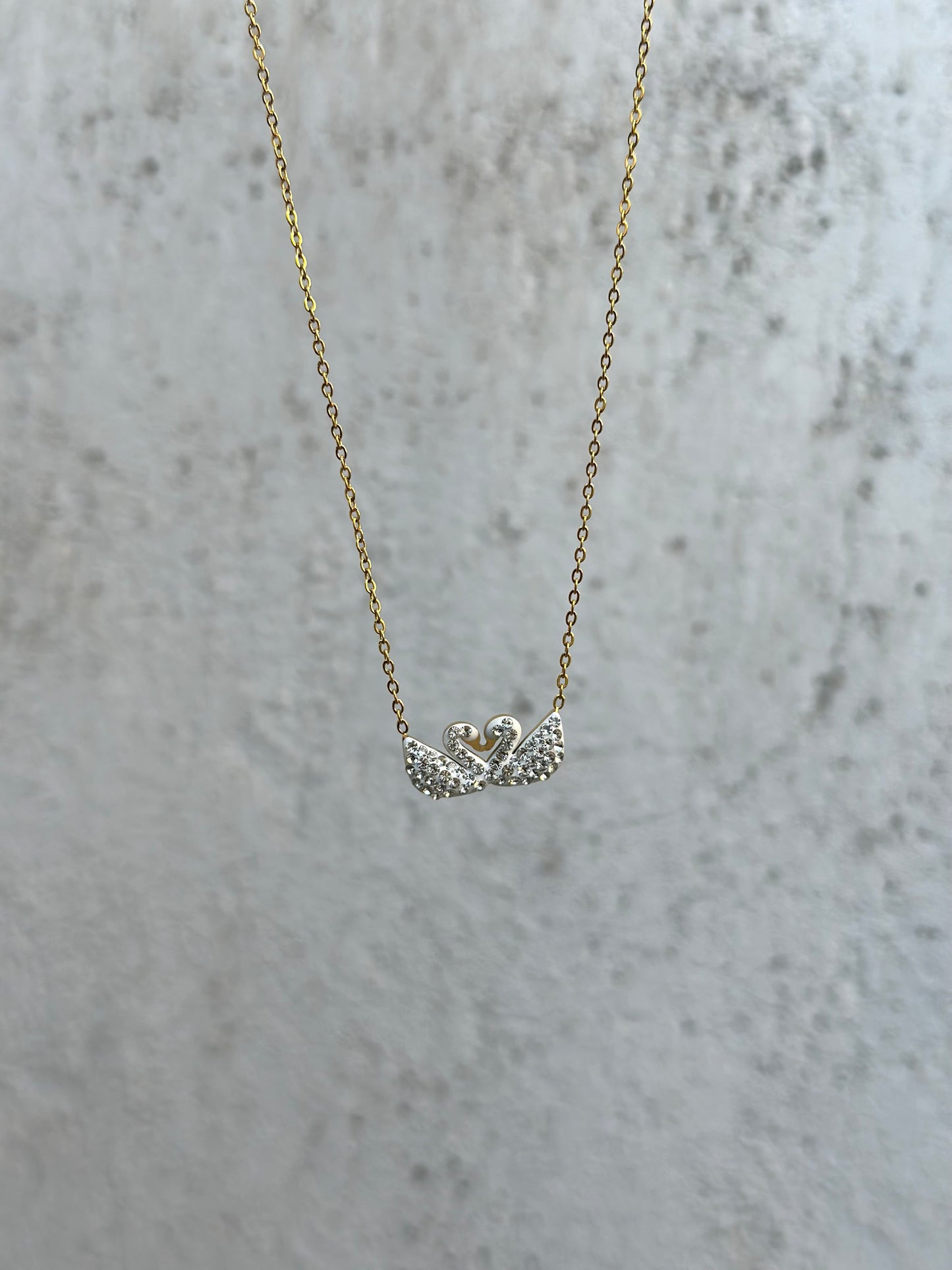 Two Swans Love Necklace