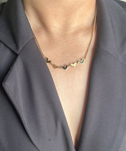 Tiny White Heart Necklace