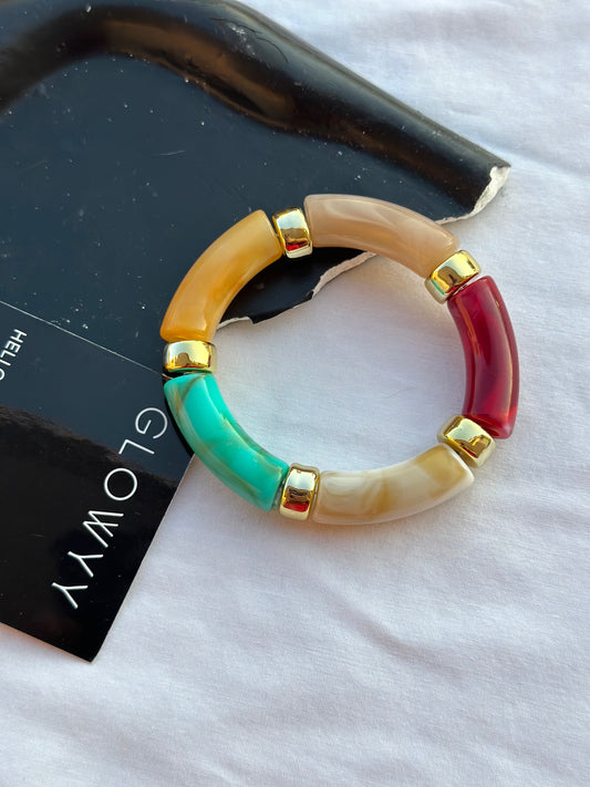 Retro colored Acrylic Bambo Bangle