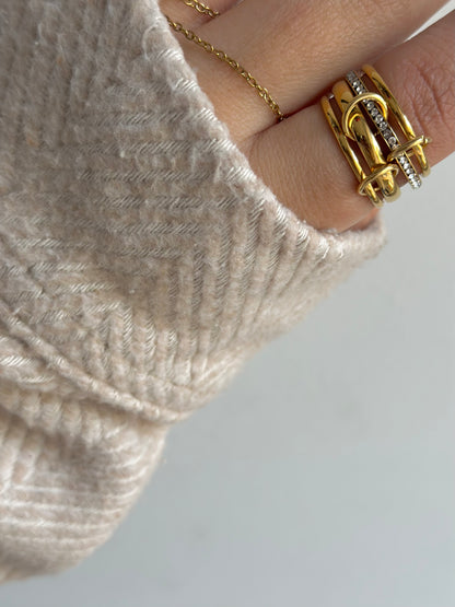 Four Gold Stack Ring