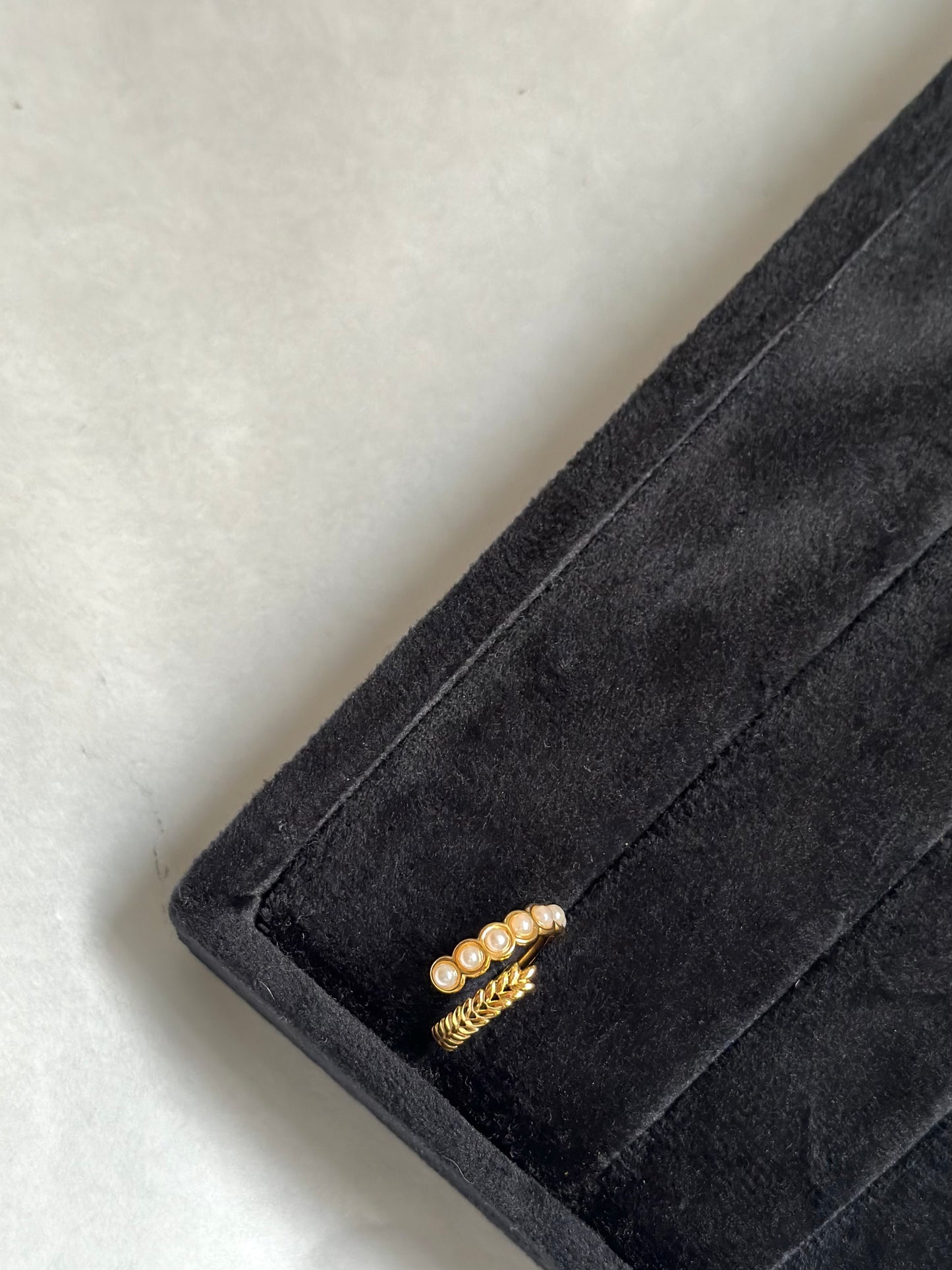 Cross Braided Pearl Ring