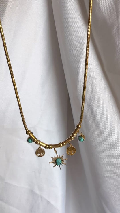 Blue Sun Necklace